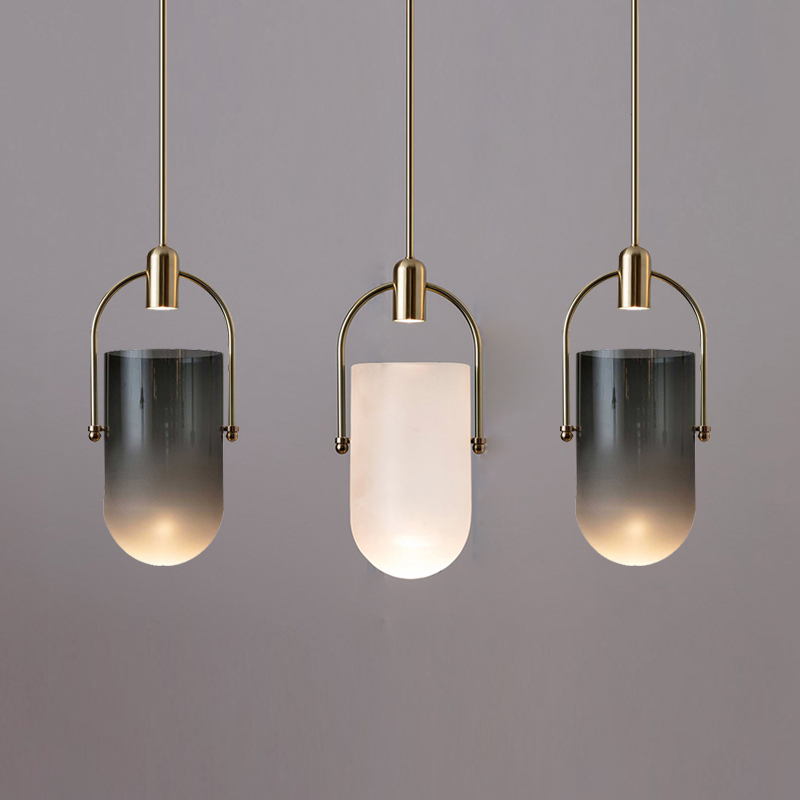Nordic personality living room dining chandelier post-modern simple Bar Cafe designer bedside aisle bucket Chandelier