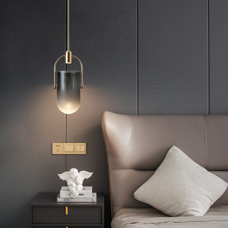 Nordic personality living room dining chandelier post-modern simple Bar Cafe designer bedside aisle bucket Chandelier