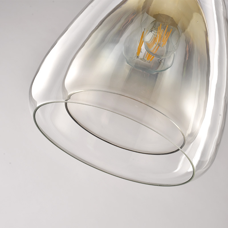 Nordic new dining and living room chandelier simple designer ins web celebrity study bedroom cafe glass lamps