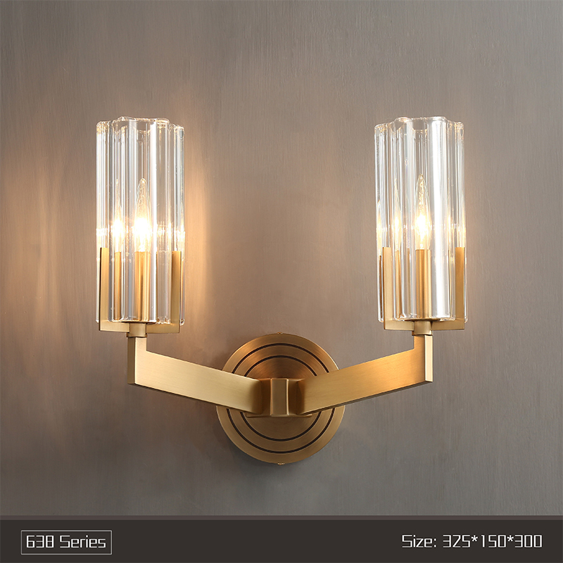 Full copper wall lamp living room modern minimalist bedroom bedside lamp stair light