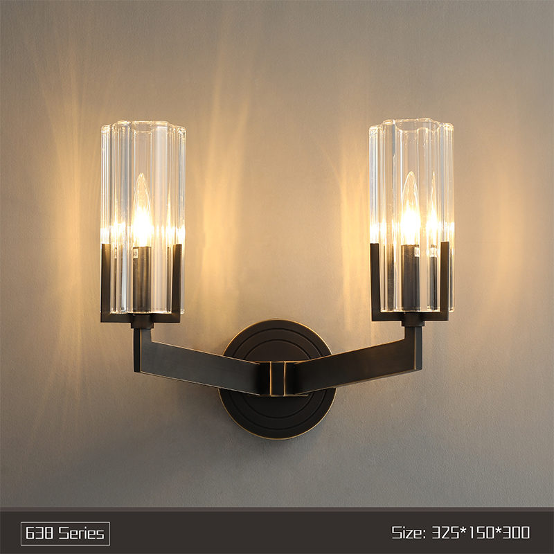 Full copper wall lamp living room modern minimalist bedroom bedside lamp stair light