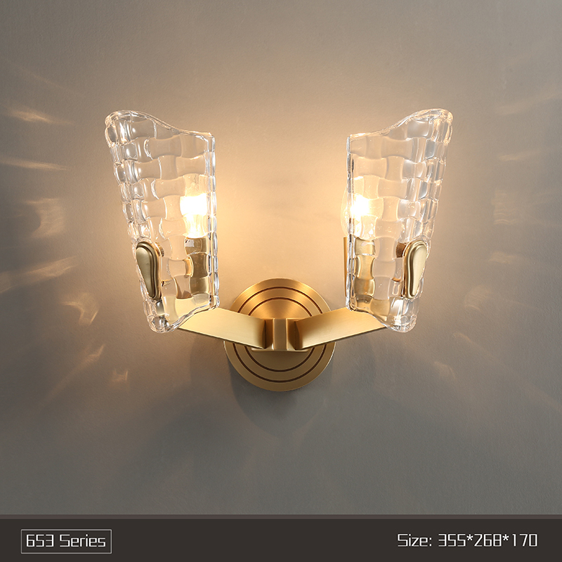 Full copper wall lamp living room modern minimalist bedroom bedside lamp stair light