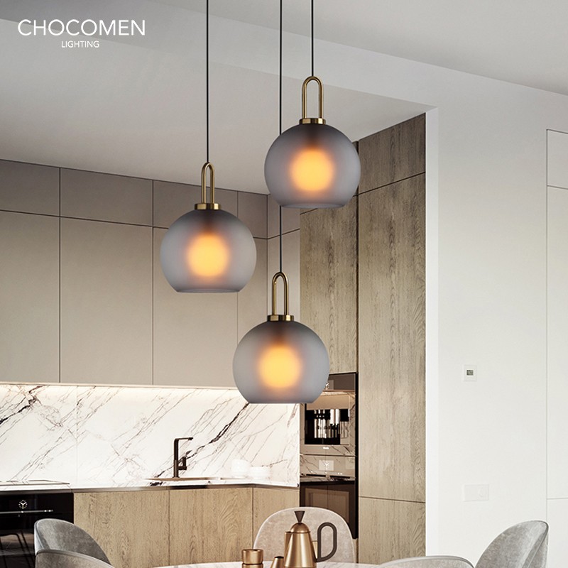 2019 New Simple Modern Nordic Restaurant Counter Cigarette Ash Frosted Glass Clothing Store Chandelier Net Red Tremble