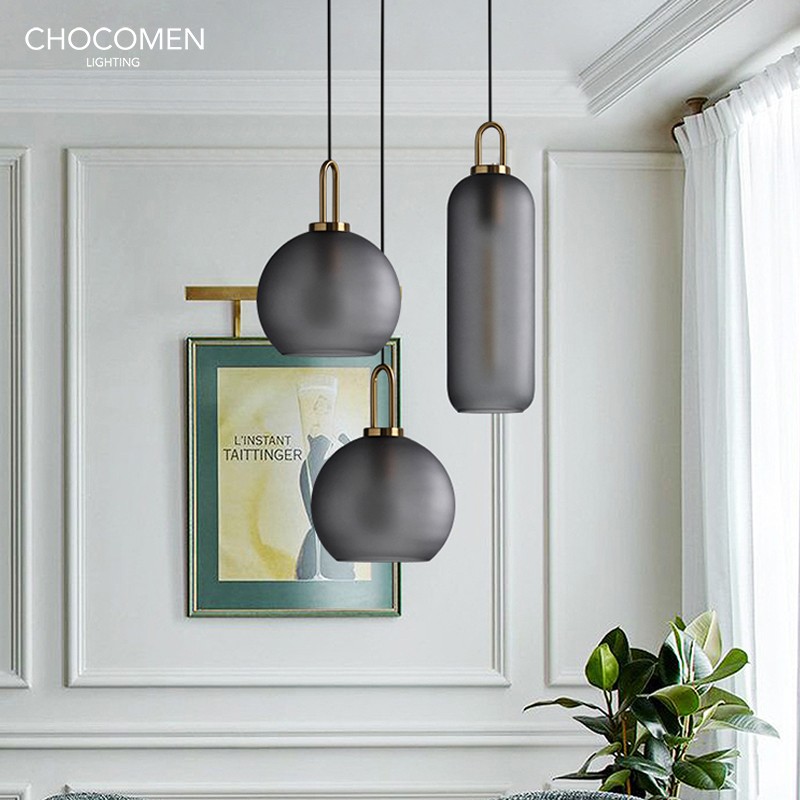 2019 New Simple Modern Nordic Restaurant Counter Cigarette Ash Frosted Glass Clothing Store Chandelier Net Red Tremble