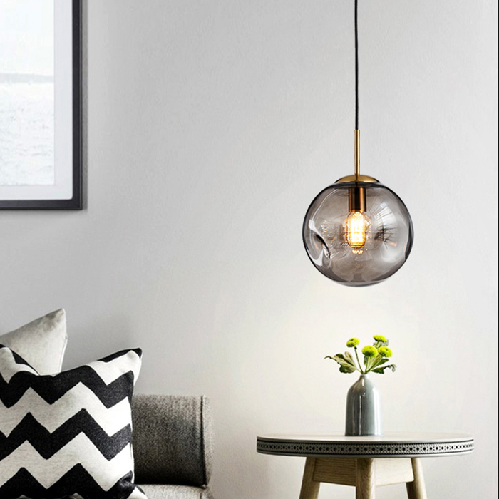 Nordic Minimalist Restaurant Chandelier Designer Luxury Creative Table, Bar Lamp, Bedside Individual Single Head Glass Chandelier