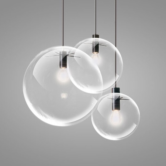 Modern glass ball chandelier concise Restaurant Bar personality creative clothing store light bulb ball art lamps and lanterns
