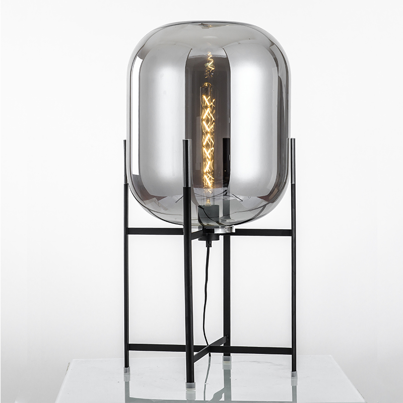 Nordic Simple Postmodern Creative Glass Cover Lantern Model Room Designer Living Room Bedroom Studio Table Lamp
