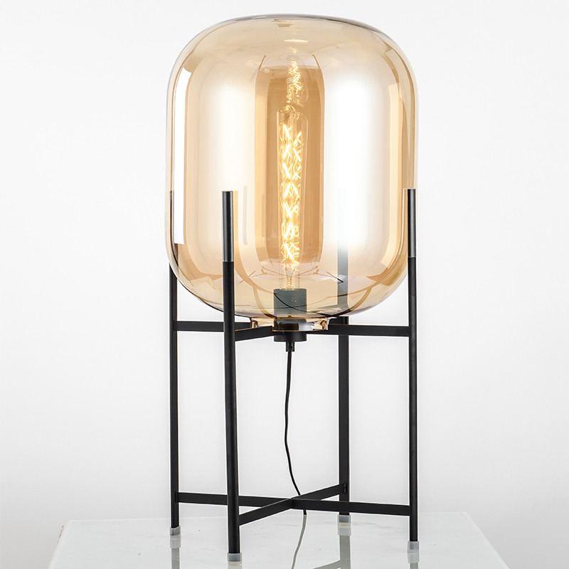 Nordic Simple Postmodern Creative Glass Cover Lantern Model Room Designer Living Room Bedroom Studio Table Lamp