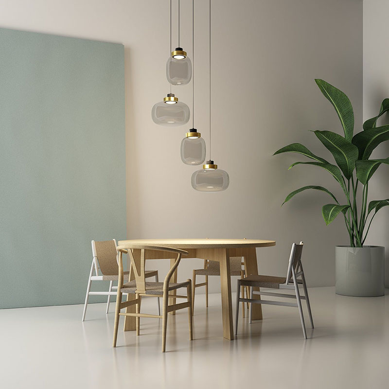 Nordic Postmodern Minimalist Creative Individual Designer Restaurant Glass Chandelier Bar Model Room Fashion Dining Chandelier