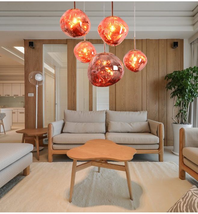 Simple Creative Design of Post-modern Nordic Restaurant Bar Lava Chandelier Single Head Chandelier in Bedroom Cafe Exhibition Hall