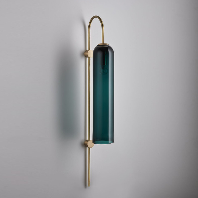 Art light luxury wall lamp glass post modern minimalist wall lamp hotel soft decoration bedroom Nordic staircase corridor creative