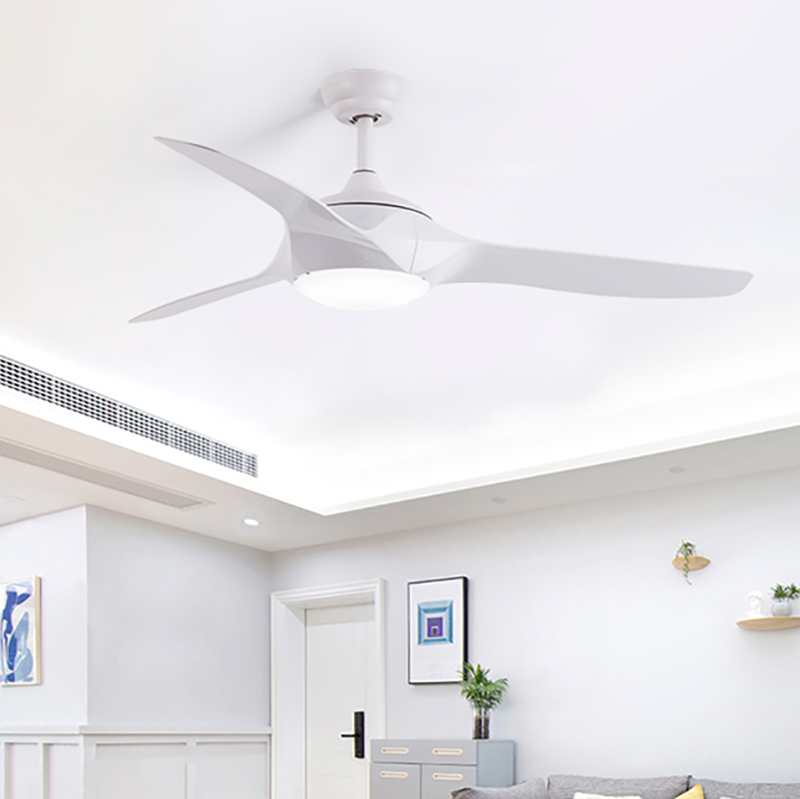 Modern Simple LED Fan Lamp White Living Room with Lights Suspender Fan Suspender Electric Fan Lamp