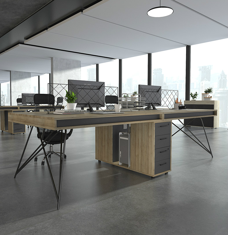 Office furniture staff desk desk 2/4 person screen work station creative staff table and chair combination modern minimalist