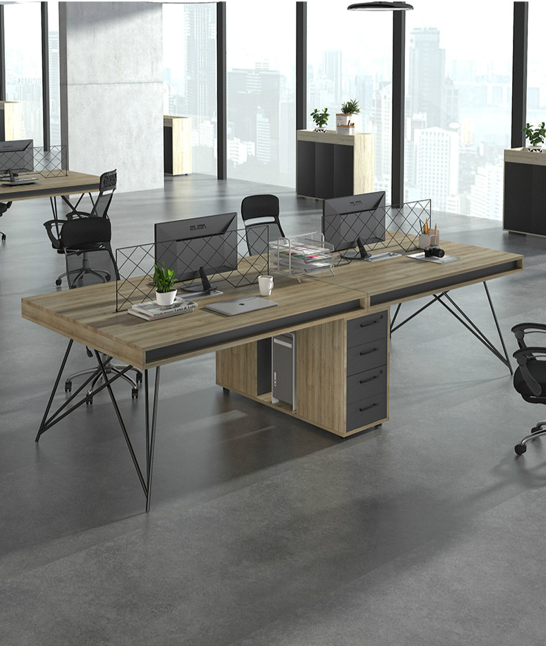 Office furniture staff desk desk 2/4 person screen work station creative staff table and chair combination modern minimalist
