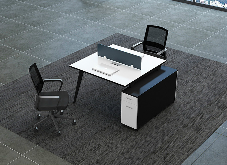 Office station with cabinet multi-function staff table company staff card seat plate high cabinet combination table and chair