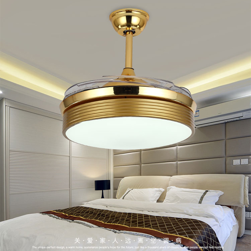 Living room lamp with fan ceiling lamp in dining room Simple Modern Atmospheric invisible fan lamp LED bedroom lamp