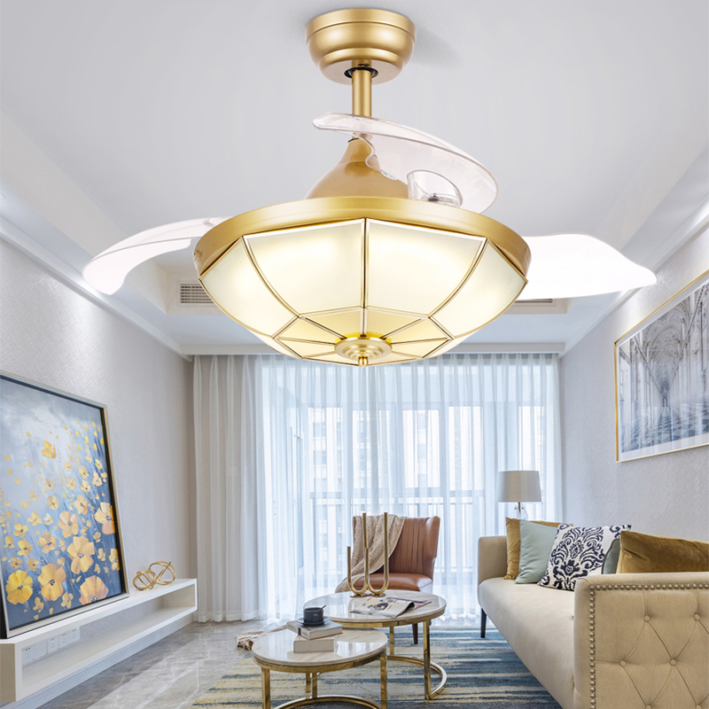 Fan Lamp Restaurant Living Room Household Fan Lamp LED Fan Chandelier