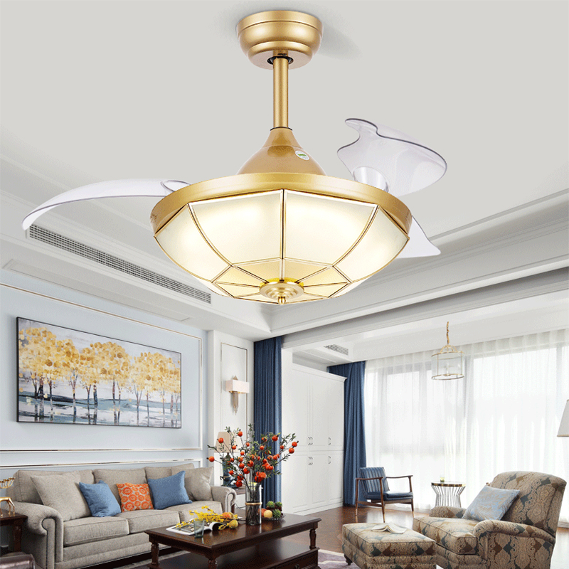 Fan Lamp Restaurant Living Room Household Fan Lamp LED Fan Chandelier