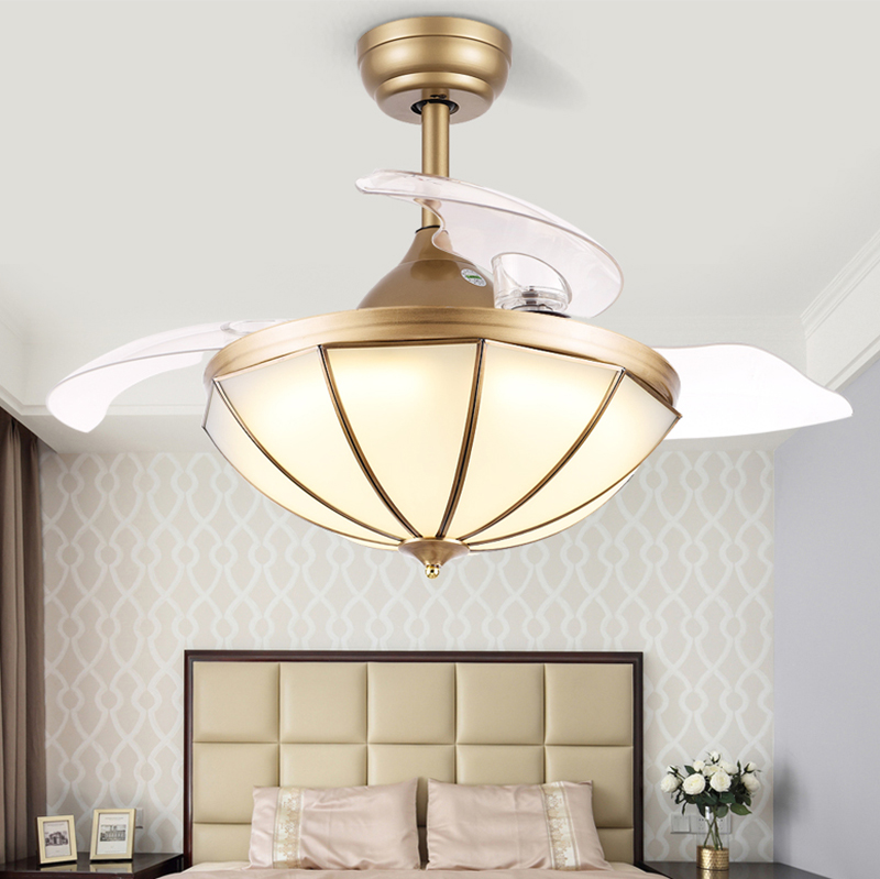 Fan Lamp Restaurant Living Room Household Fan Lamp LED Fan Chandelier