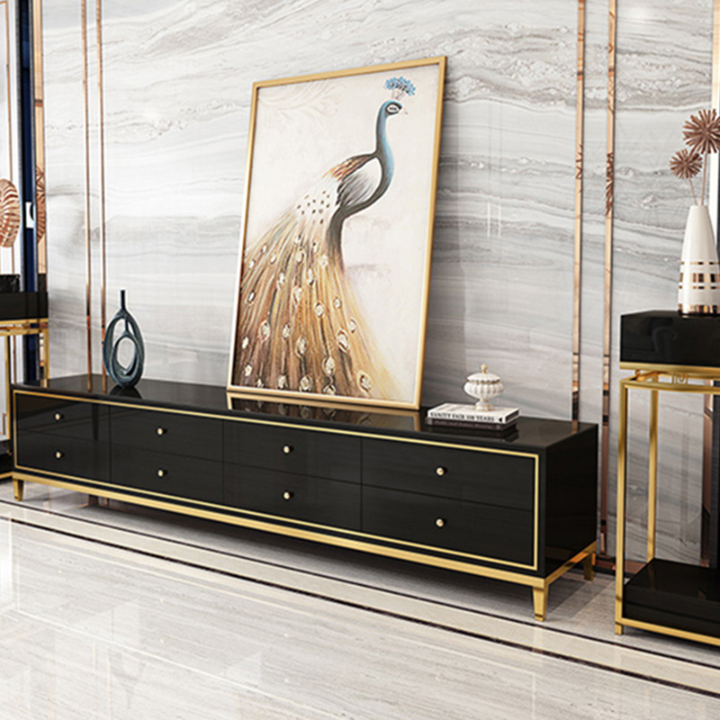 Living room light luxury tea table TV cabinet combination post-modern simple small family