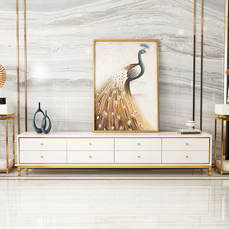 Living room light luxury tea table TV cabinet combination post-modern simple small family