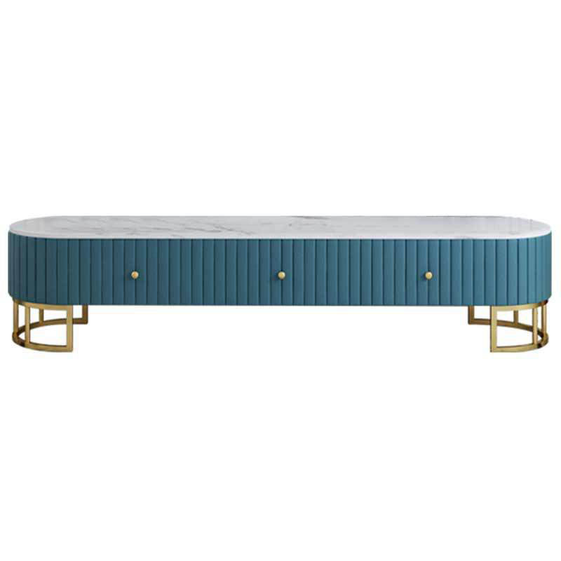 Postmodern Luxury Tea Table Modern Simple Marble Tea Table TV Cabinet Combination Set Creative Stainless Steel Furniture