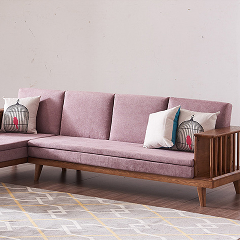 Nordic contracted solid wood sofa