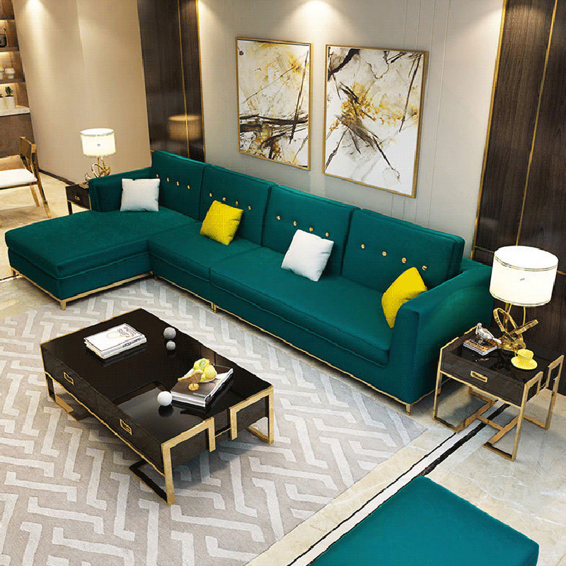 Postmodern Simple Fabric Sofa Combination Living Room Furnishing New Small Household Nordic Furniture Latex Sofa