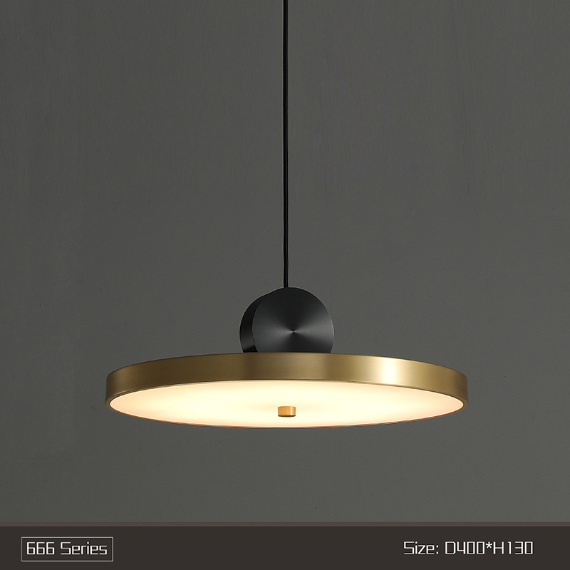 Postmodern minimalist copper single head chandelier creative personality restaurant bar desk study bedroom bedside brass chandelier