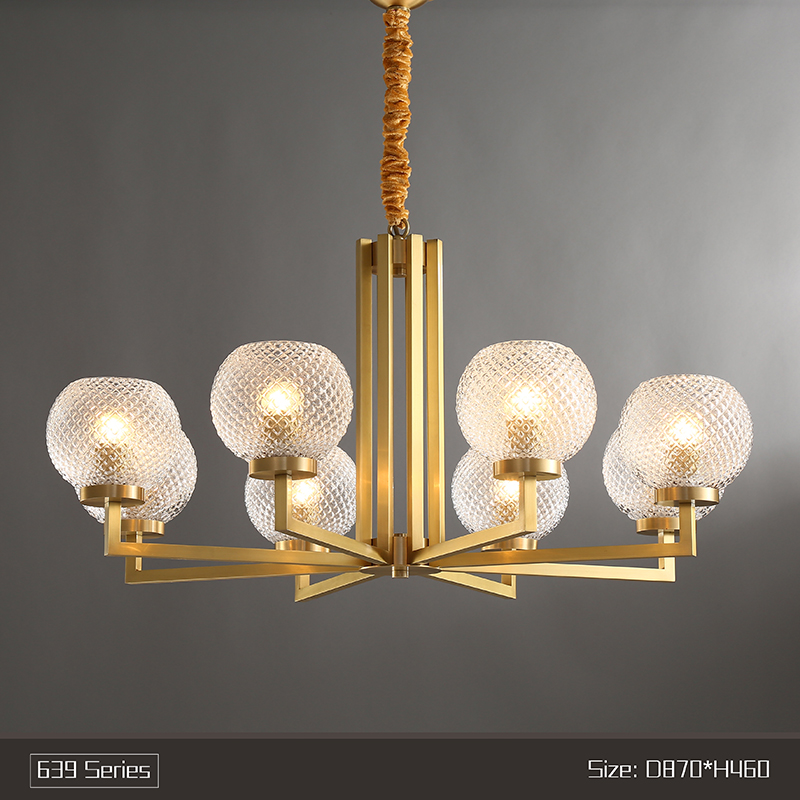 Living room chandelier 2019 new Nordic lamps modern minimalist copper bedroom lamp light luxury lighting