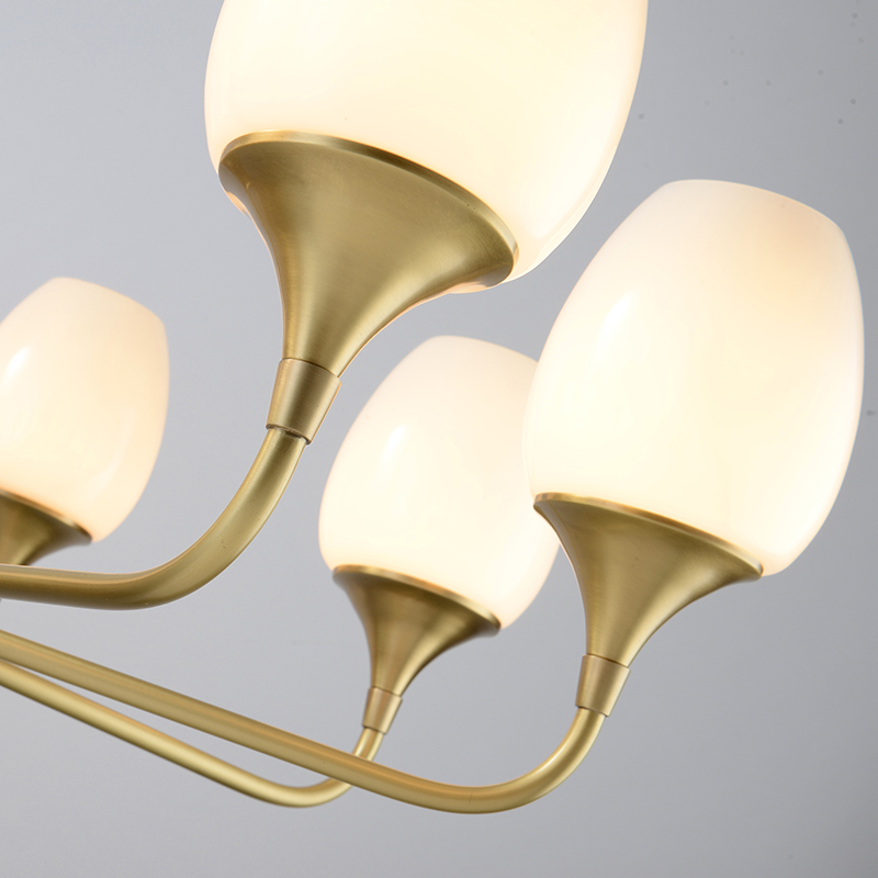 Copper chandelier modern minimalist creative design bedroom dining room study chandelier
