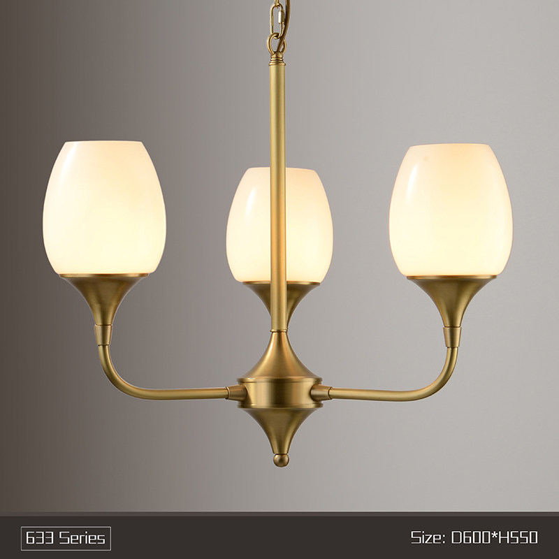 Copper chandelier modern minimalist creative design bedroom dining room study chandelier