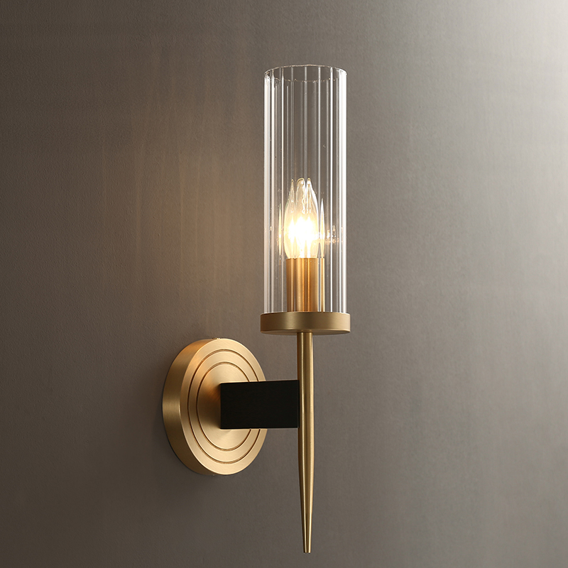 Not only copper restaurant chandelier glass villa hall bedroom wall lamp creative personality