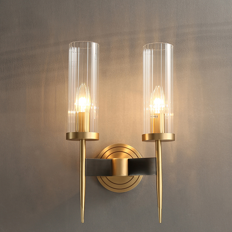 Not only copper restaurant chandelier glass villa hall bedroom wall lamp creative personality