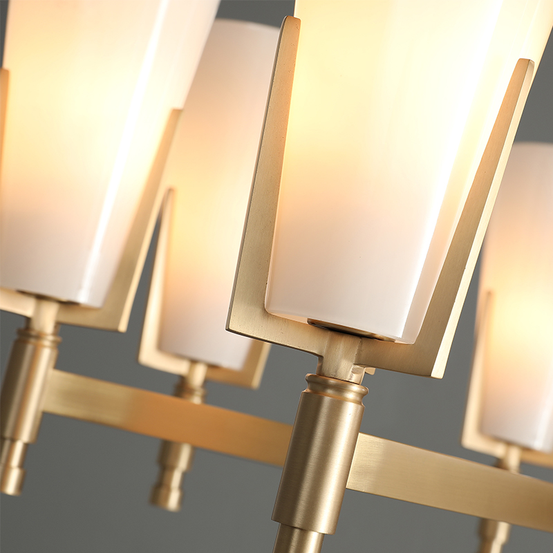 Copper chandelier modern minimalist living room lamp dining room lamp bedroom chandelier