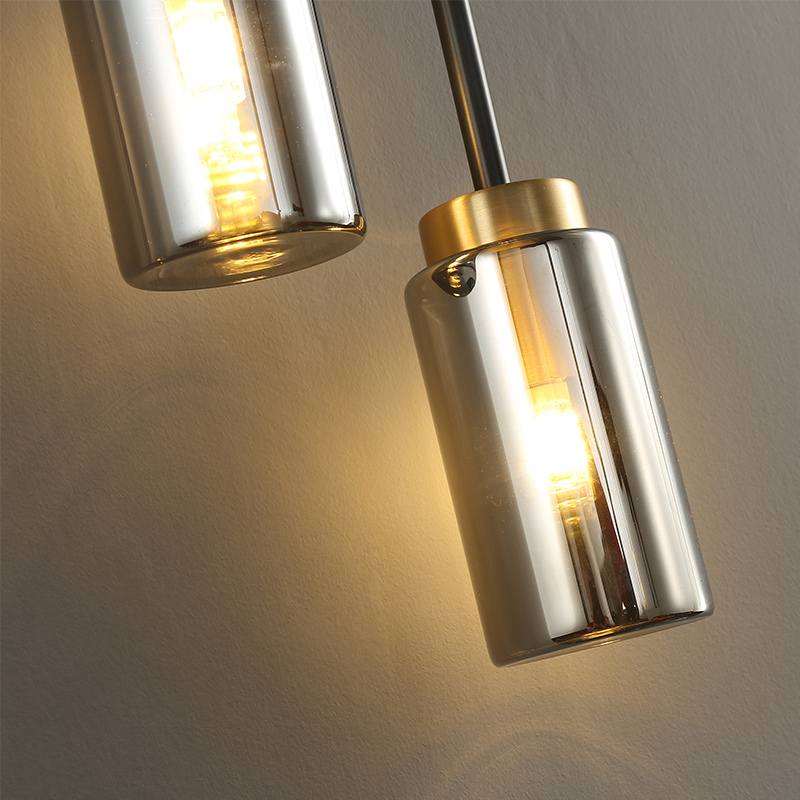 Postmodern wall lamp villa background wall study bedroom lamp living room full copper wall lamp
