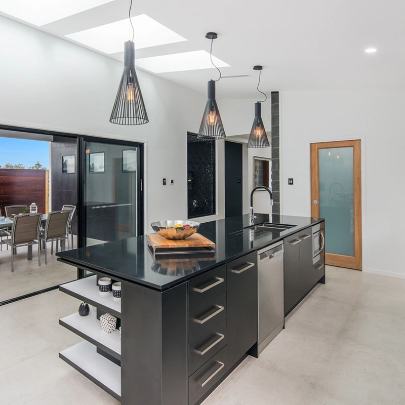 Modular MDF lacquer kitchen cabinet with modern design