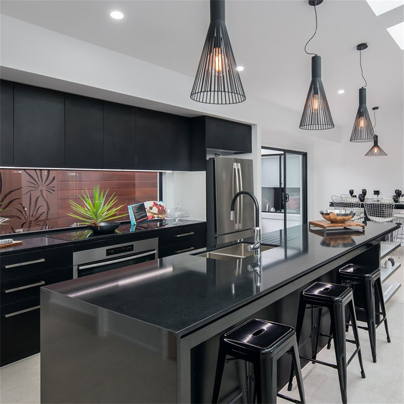 Modular MDF lacquer kitchen cabinet with modern design