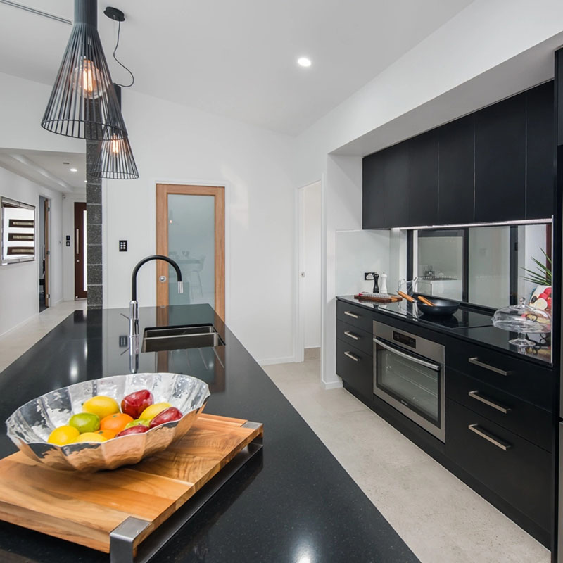Modular MDF lacquer kitchen cabinet with modern design