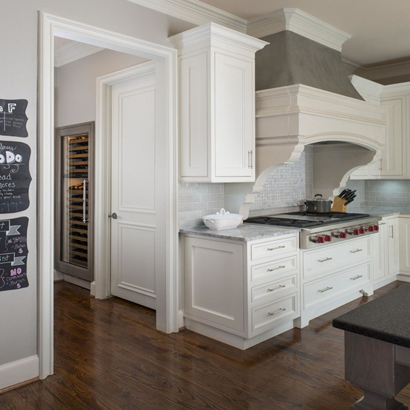 White Shaker solidwood custom design kitchen cabinet for sale