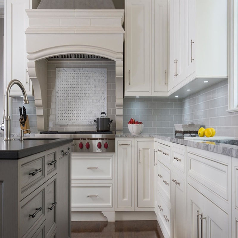 White Shaker solidwood custom design kitchen cabinet for sale