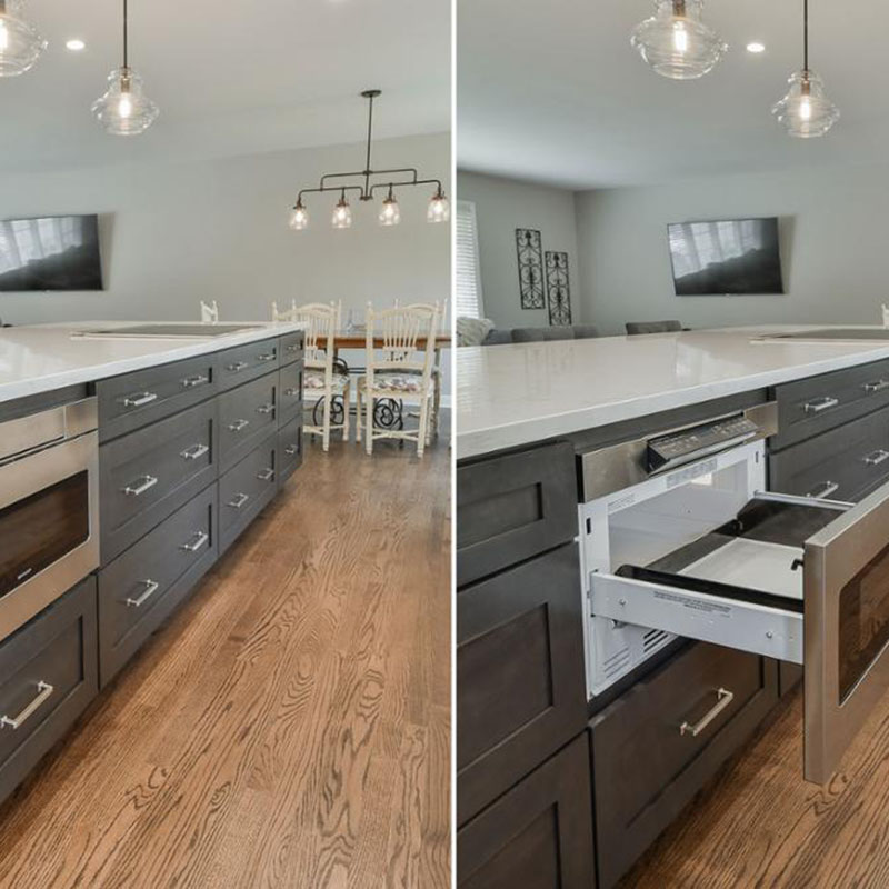 2018 new arrival solid wood modern modular kitchen cabinet design from China kitchen cupboard supplier