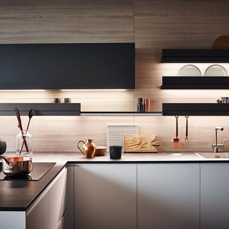 2019 new flat pack 2 pac lacuqer MDF white kitchen cabinet