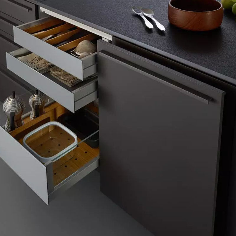 Modern MDF kitchen cabinet design with laminated finish ,kitchen furniture design