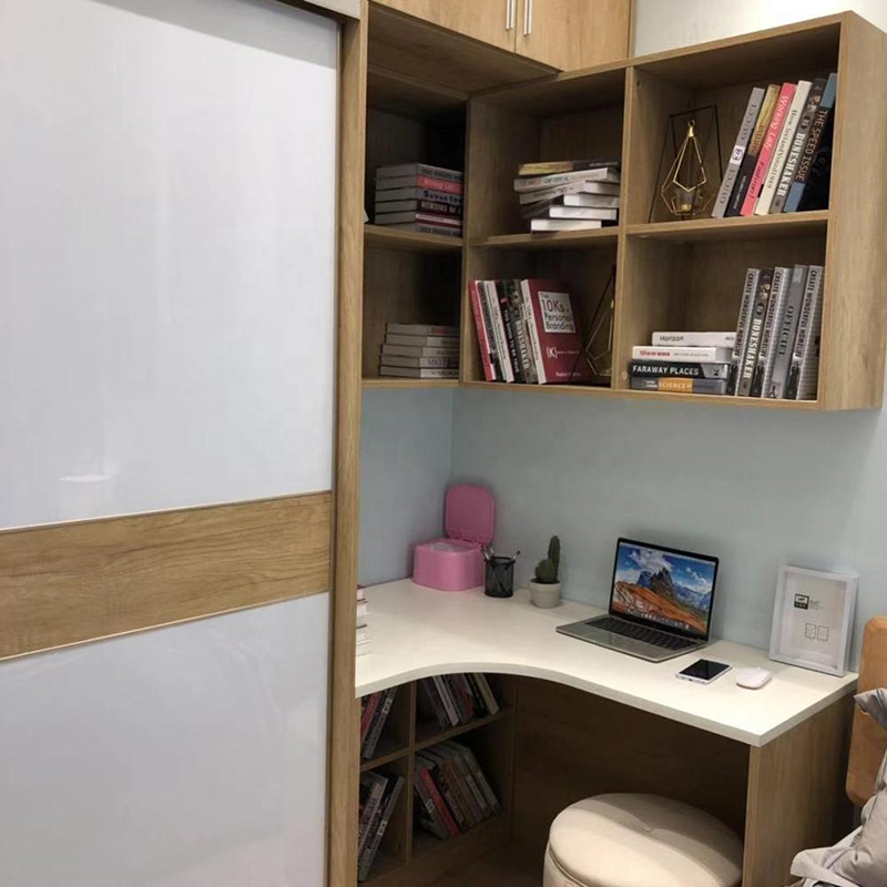 Manufacturer customized new design home storage white wood grain wardrobe closet