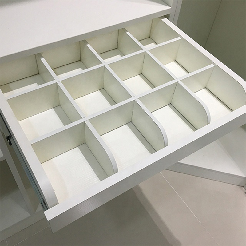 Wholesale and customized white lacquer glass wardrobe closet