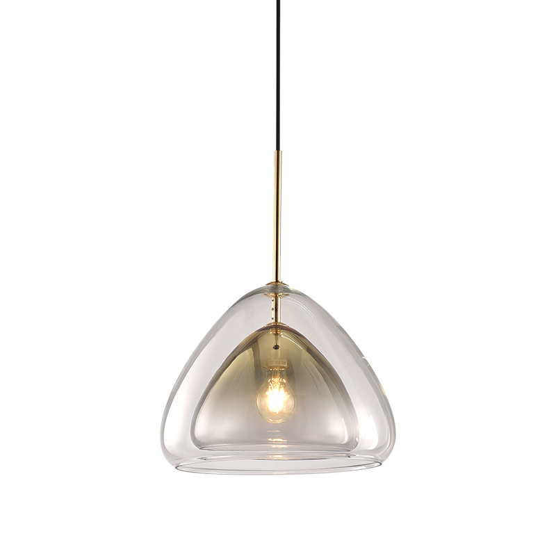 Nordic new dining and living room chandelier simple designer ins web celebrity study bedroom cafe glass lamps