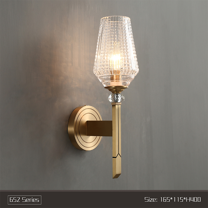 Post-modern wall lamp background wall aisle lights personality bedroom full copper wall lamp