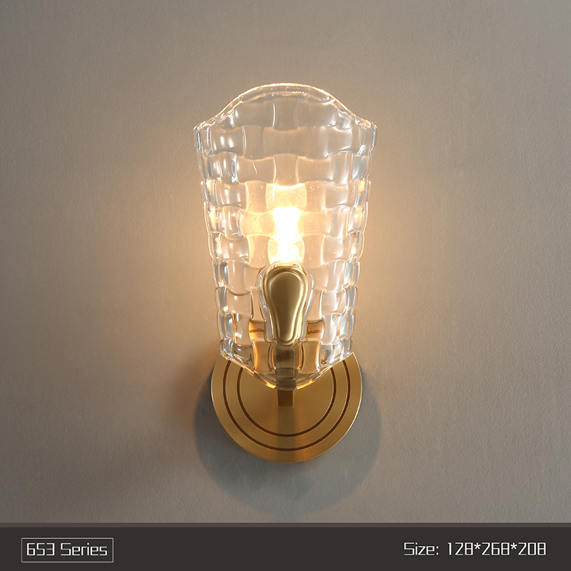 Full copper wall lamp living room modern minimalist bedroom bedside lamp stair light