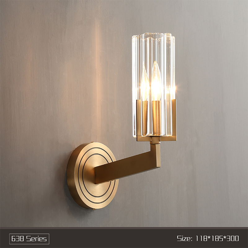 Full copper wall lamp living room modern minimalist bedroom bedside lamp stair light